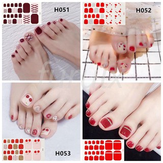 Miếng dán trang trí móng chân in họa tiết cẩm thạch