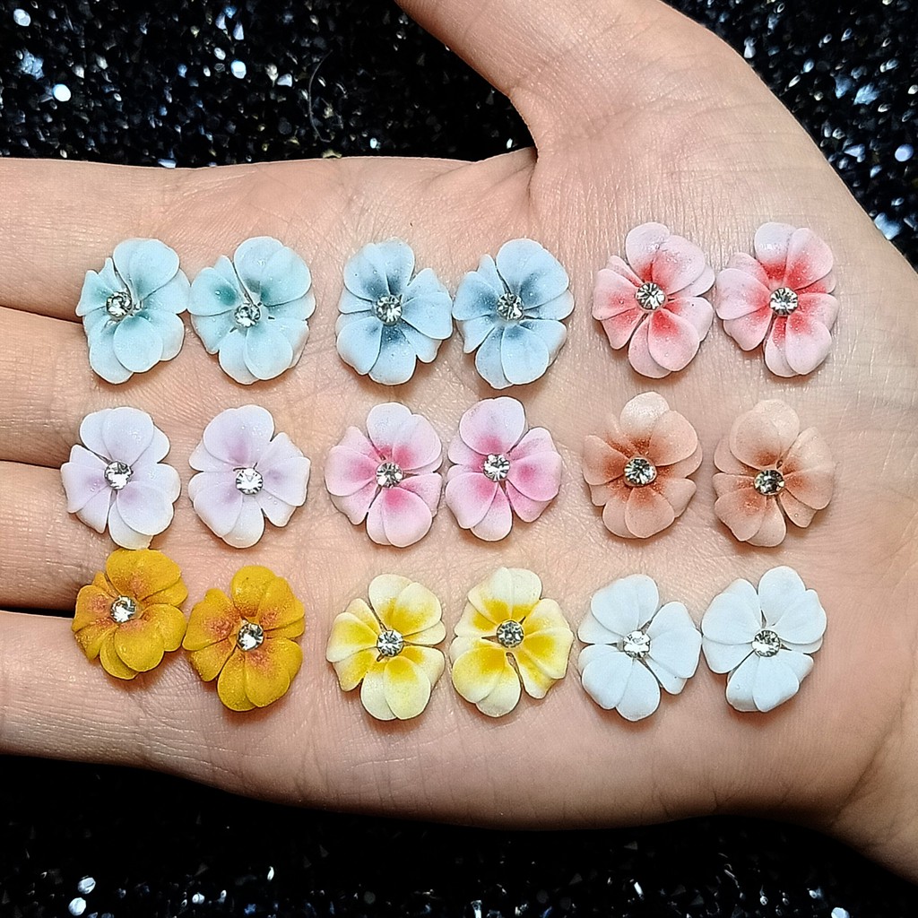 Hoa mai - Hoa bột đính móng H66