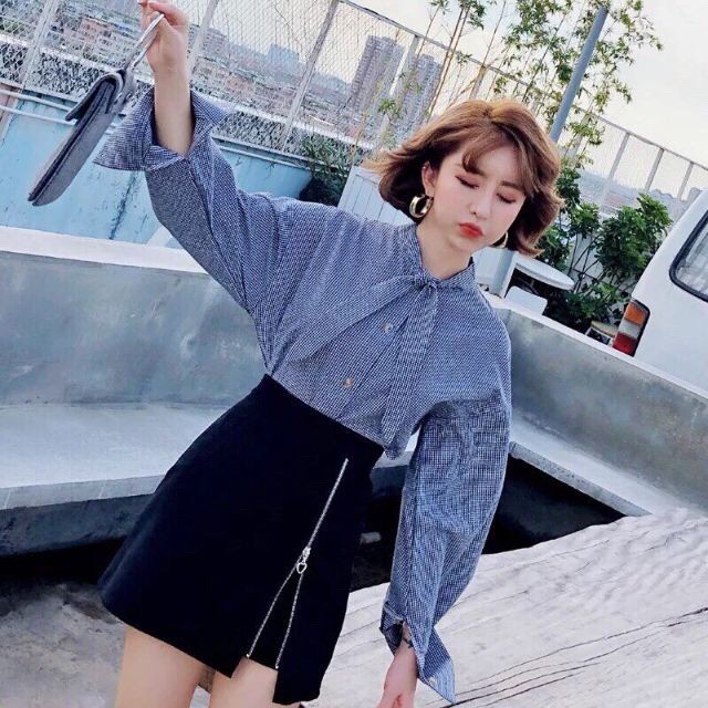 Chân váy kaki dây kéo mẫu mới cực xinh