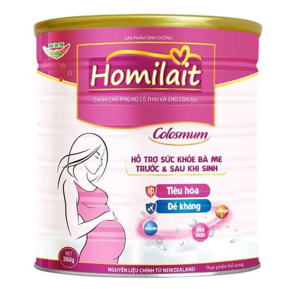 Sữa Homilat Colosmum 900g: hỗ trợ tăng cường tiêu hoá, sức đề kháng cho bà mẹ trước và sau khi sinh