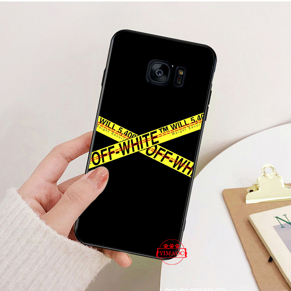 Ốp điện thoại mềm hình Off White cho Samsung S7 Edge S8 S9 S10 Plus Plus S10E 92T