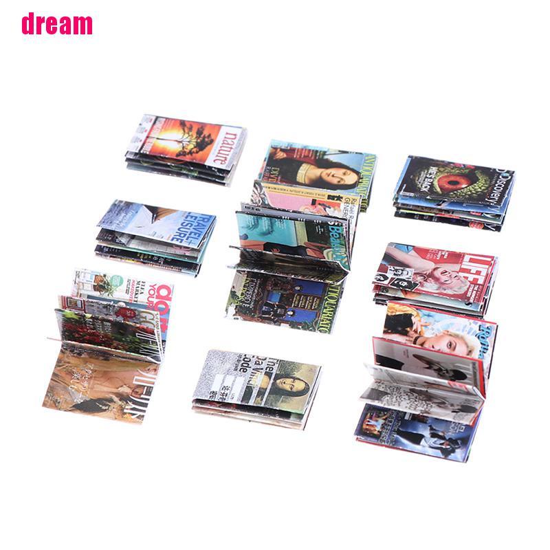 Bộ 3 Mô Hình Sách Mini Tỉ Lệ 1: 12 Trang Trí Nhà Búp Bê