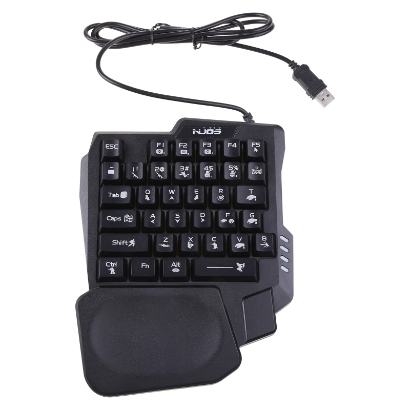 Bàn Phím Cơ Chơi Game Một Tay Có Đèn Nền RGB Cổng USB Chất Lượng Cao
