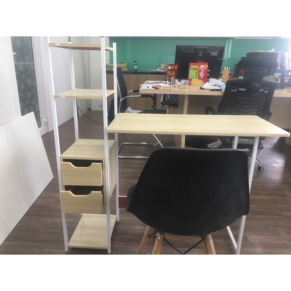Bàn để máy tính dài 105cm có ngăn kéo chất liệu gỗ MDF dễ dàng lau chùi