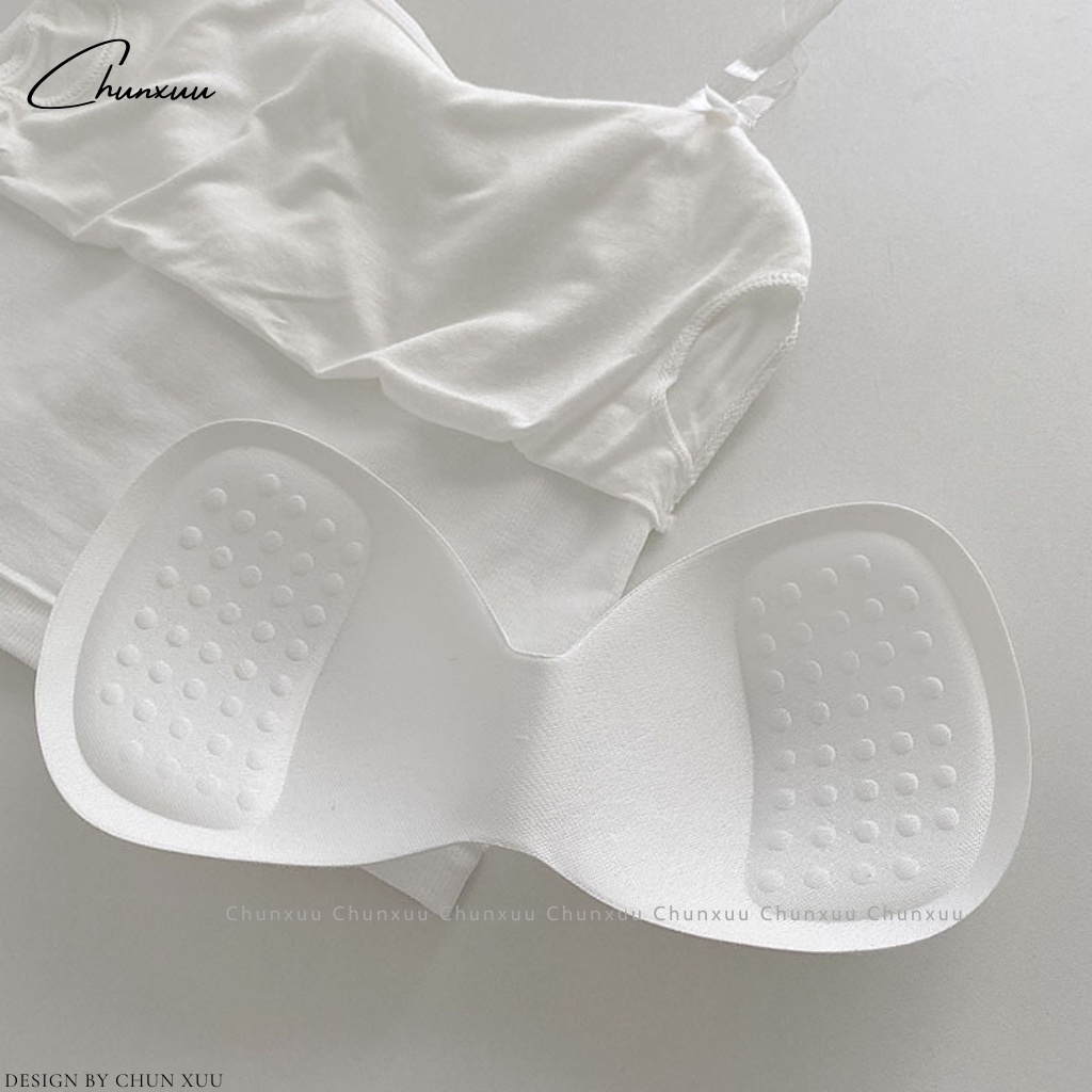 Áo bra nữ không dây phối nơ ngực ChunXuu, vải cotton co dãn 4 chiều tặng kèm dây áo trong suốt- BR18