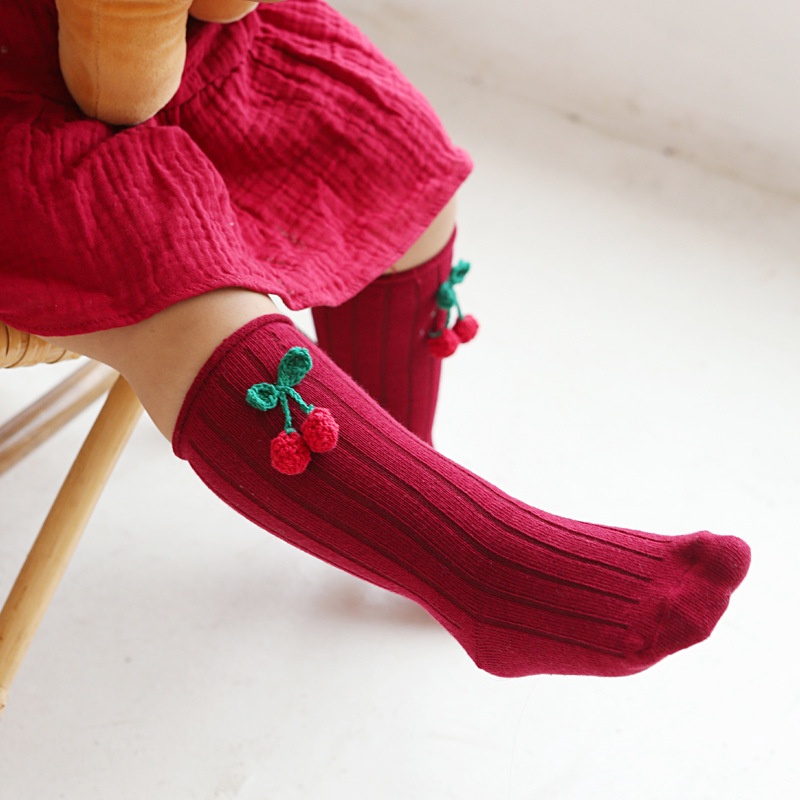 Vớ Cotton Dài Mềm Mại Họa Tiết Hoạt Hình Xinh Xắn Cho Bé