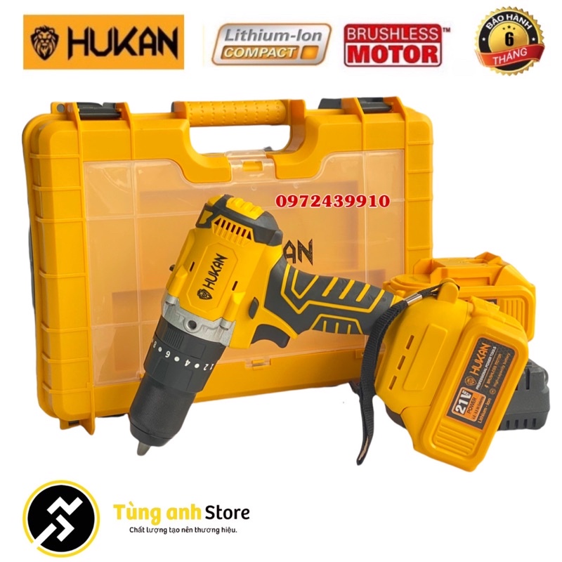 Khoan Pin HUKAN X7Pro 3 chức năng đầu kẹp 13ly không chổi than