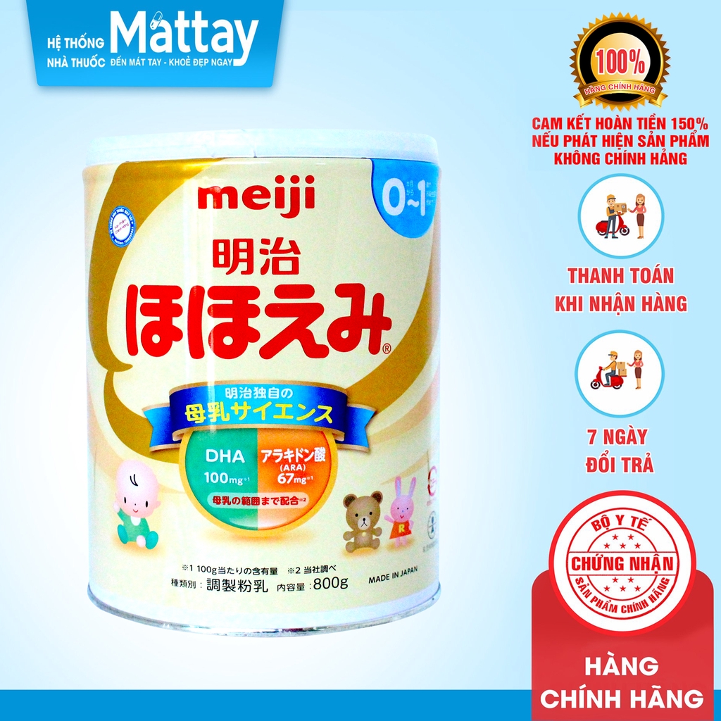 Sữa Meiji  Số 0 (0- 1 Tuổi ) - Lon 800gr - Nội Địa Nhật Bản.