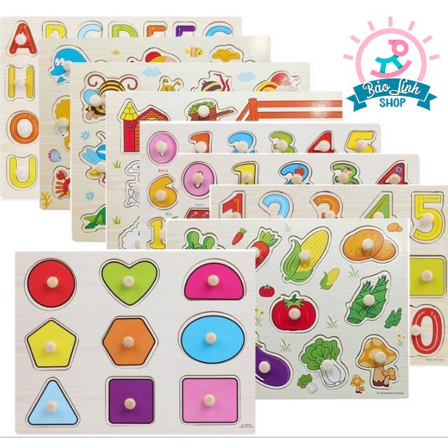 [Nhập mã TOYOCT giảm 10% tối đa 15K đơn từ 50K]Đồ chơi bảng núm gỗ