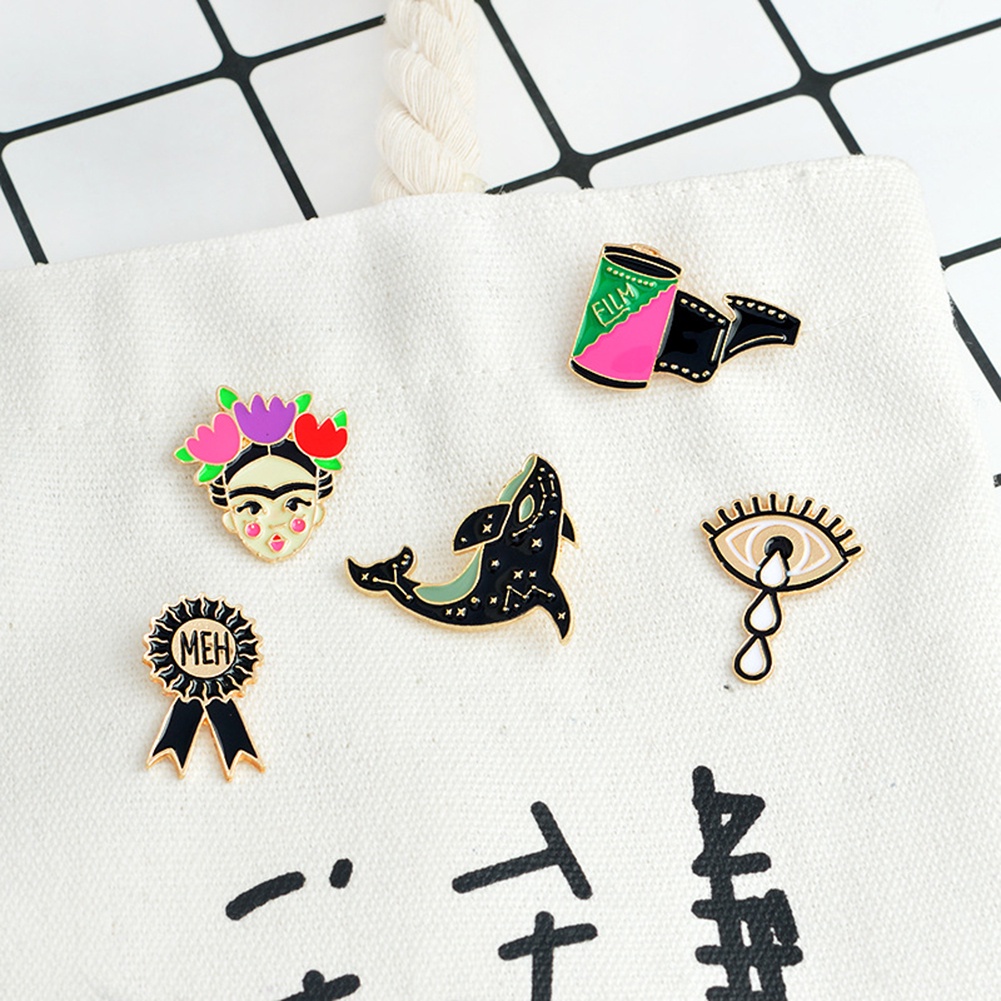 Ghim cài áo kim loại tạo hình thời trang Unisex