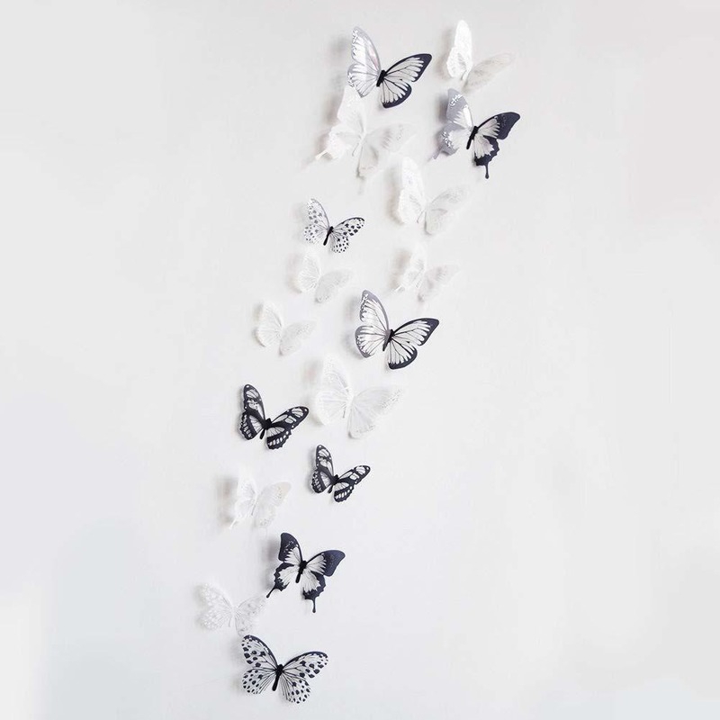 18 Decal dán tường hình con bướm 3D dùng trang trí phòng