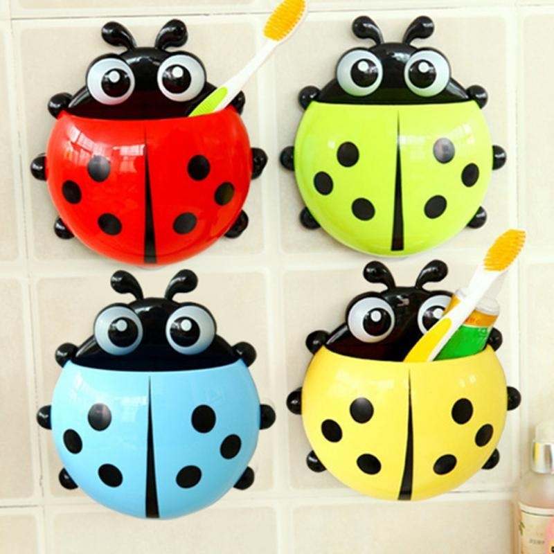 Giá Đỡ Bàn Chải Đánh Răng Coccinella Septempunctata/Ladybug Có Giác Hút Gắn Tường Nhà Tắm