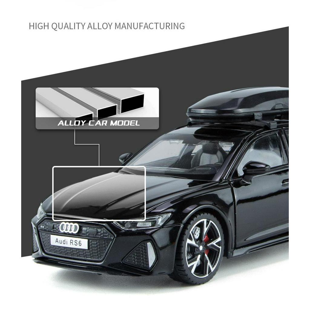 1:32 audi rs6 quattro station wagon hợp kim diecasts & xe đồ chơi mô hình ô tô âm thanh và ánh sáng đồ chơi ô tô cho trẻ em quà tặng