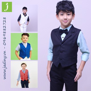 Áo gile bé trai đẹp cho bé trai đi tiệc hay biểu diễn 1 - 14 tuổi Jadiny