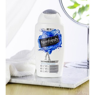 Dung dịch vệ sinh phụ nữ cao cấp Femfresh Active Fresh Wash 250ml (Màu Trắng)