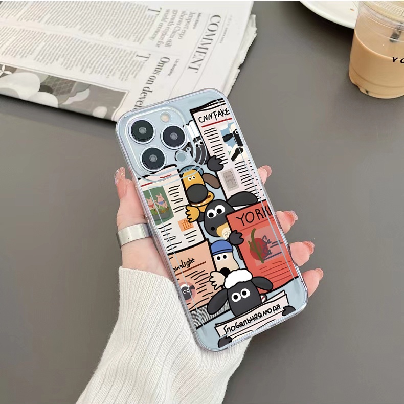 Ốp Điện Thoại TPU Gel Đệm Khí Chống Rơi Màu Đen Hình Báo Cho iPhone 13 Pro Max 14 12 iPhone 11 XR 8 7 SE 2022