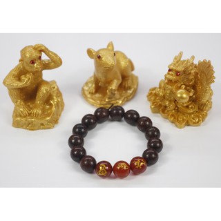 Vòng Tam Hợp Quý Nhân Thân,Tý, Thìn Bằng Gỗ Tử Đàn