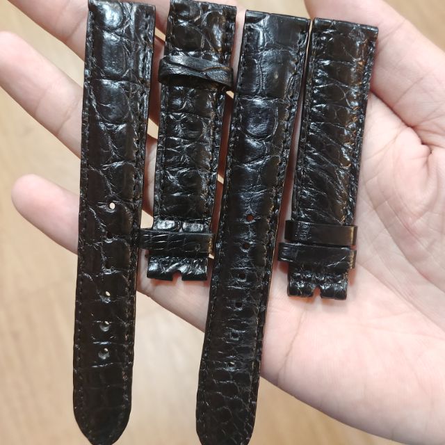Dây đồng hồ da cá sấu thật 100% handmade