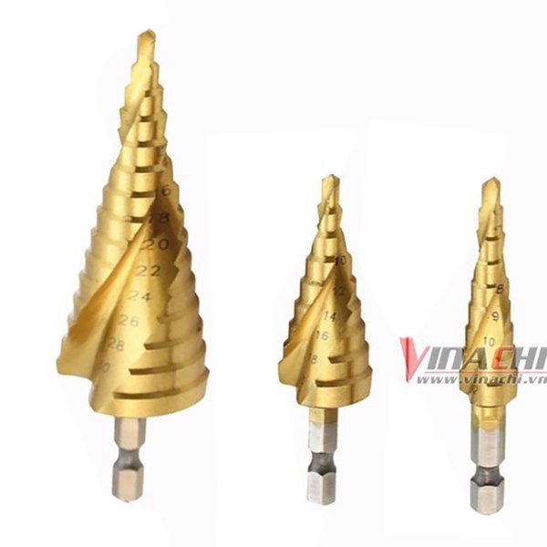 BỘ 3 MŨI KHOAN BƯỚC HSS 4-120MM hàng cao cấp