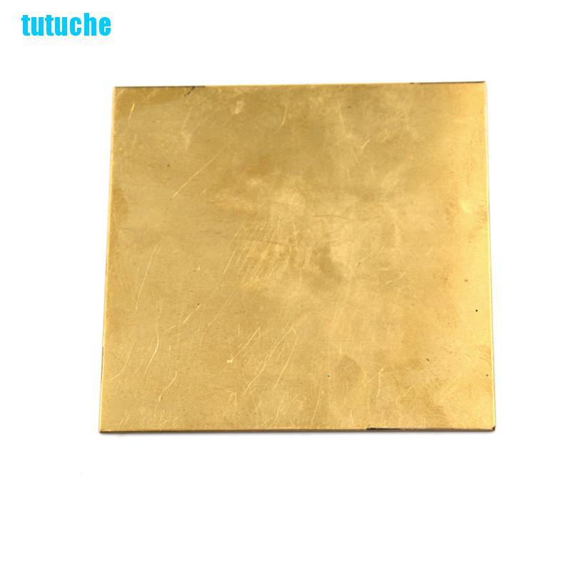 Tấm lá đồng thau dày để trang trí phụ kiện làm thủ công cỡ 0.5mm/ 0.8mm/ 1mm/ 2mm 100x100mm