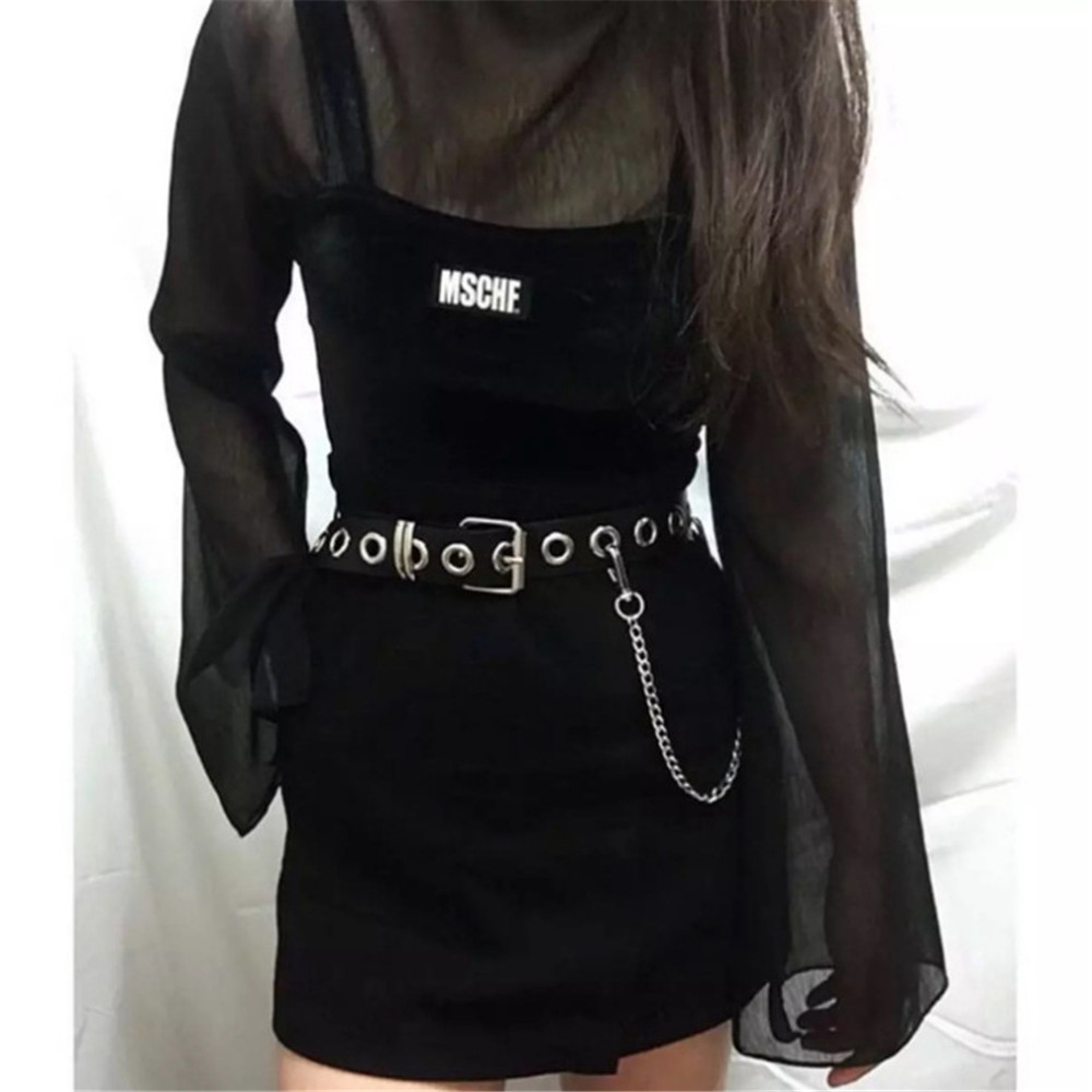 Thắt Lưng Dây Xích Đôi Phong Cách Punk Thời Trang Cho Nữ
