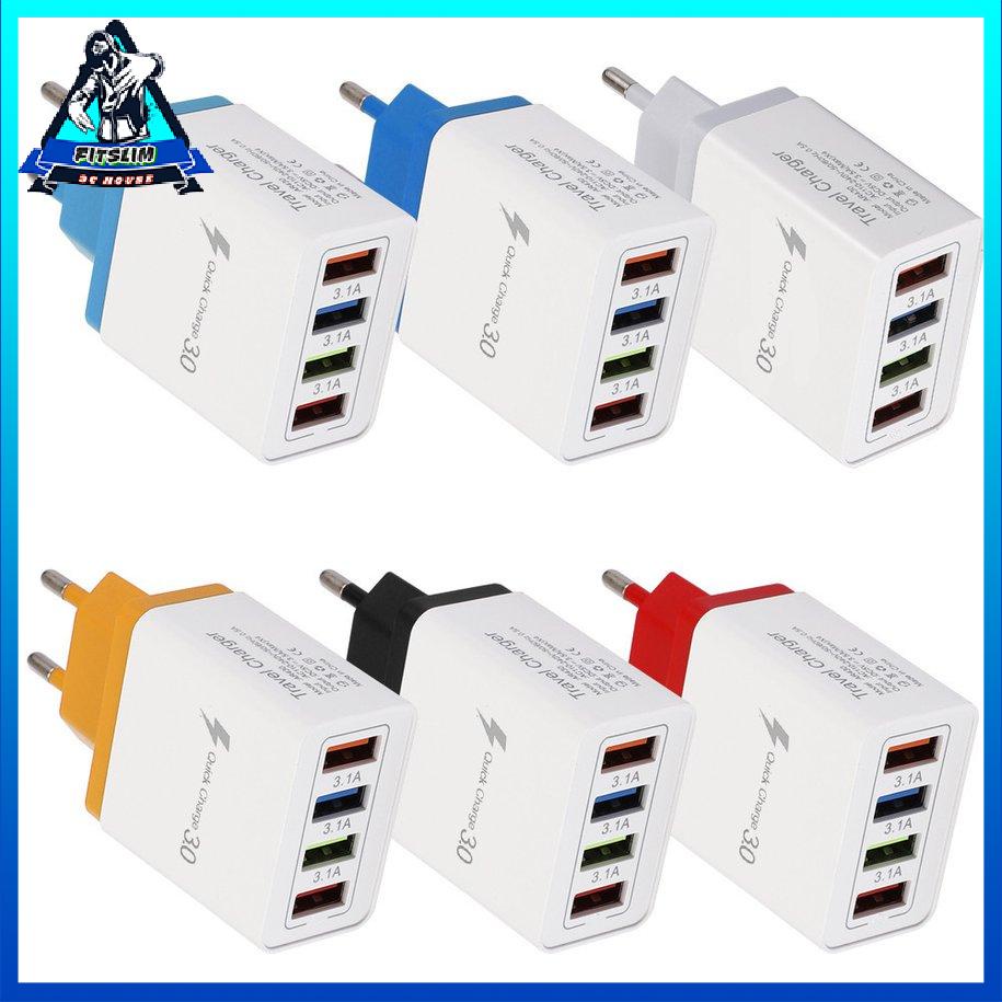 4 cổng USB Bộ sạc đầy màu sắc Sạc du lịch Đầu sạc điện thoại Bộ sạc điện thoại [8/8]