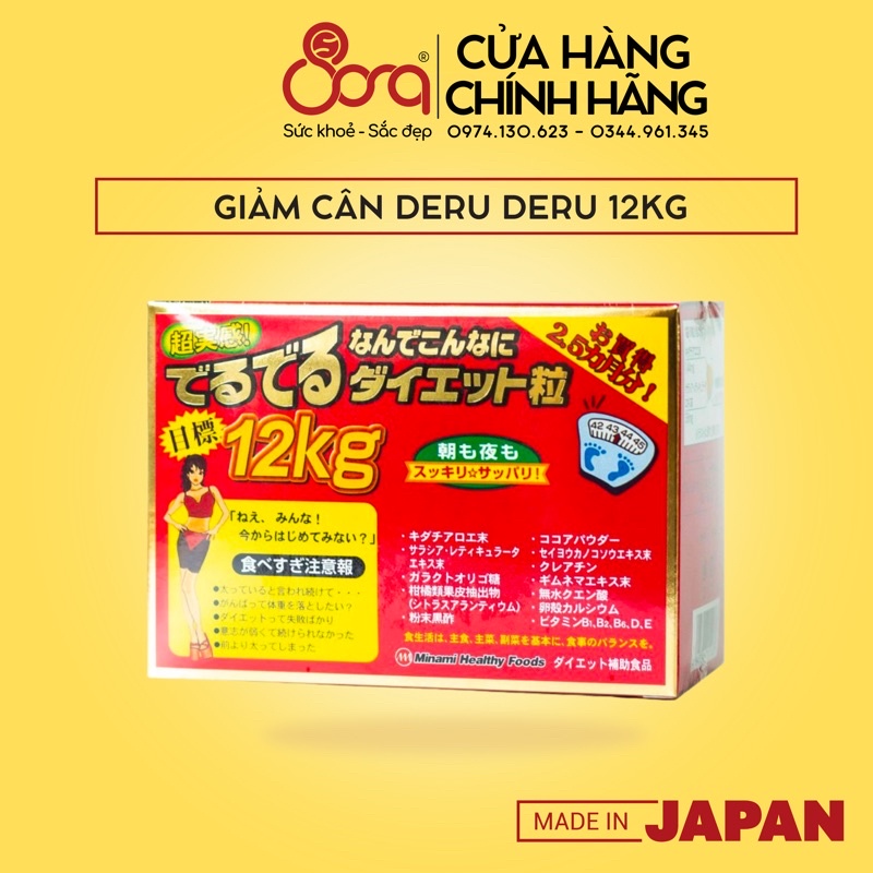 Viên uống giảm cân Deru deru 12kg Kendai Eat Diet Nhật Bản 75 Gói