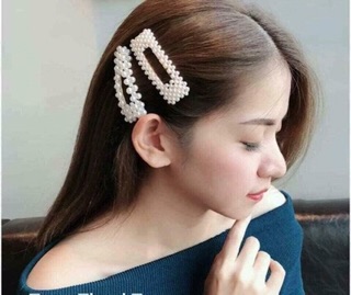 Sét 4 kẹp tóc giả ngọc trai