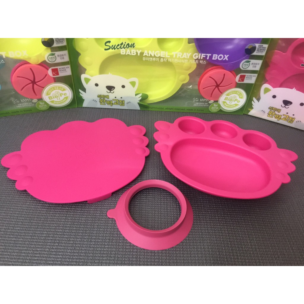 KHAY ĂN 4 NGAN KÈM ĐẾ HÍT VÀ NẮP ĐẬY-KOREA