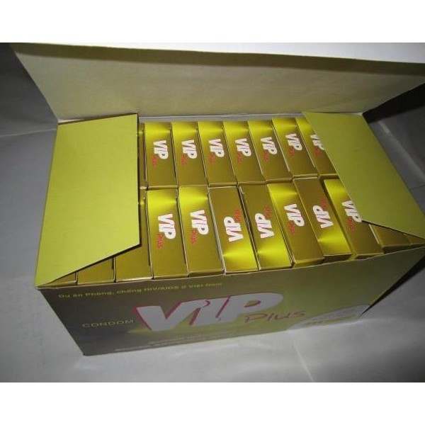 [Quà tặng]bao cao su cao cấp cho gia đình Vip Plus 1 hộp 3 chiếc