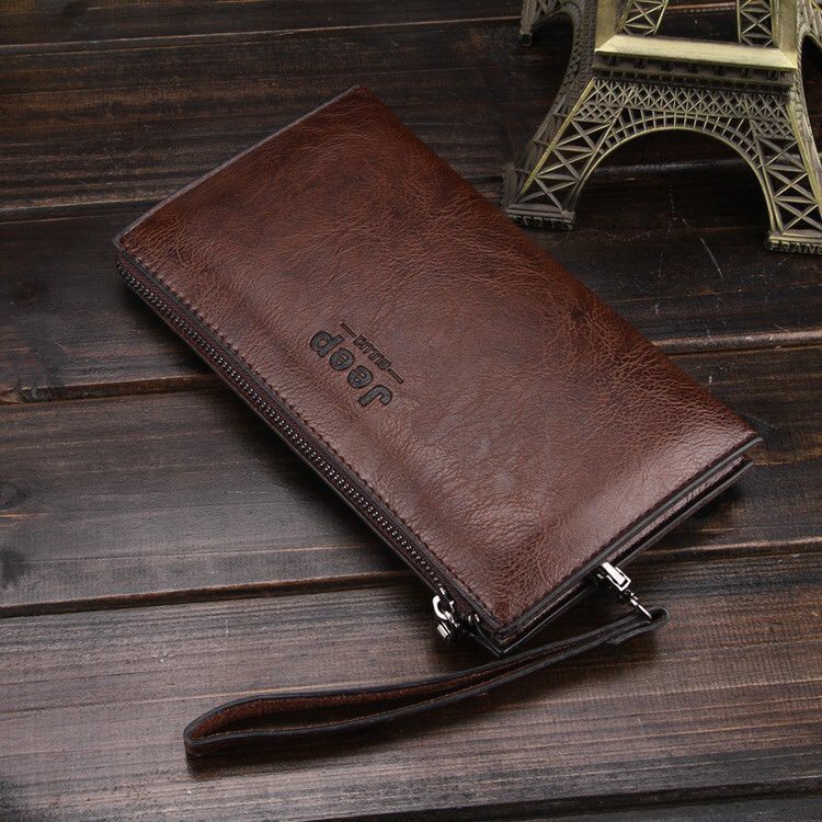 Ví dáng dài clutch nam chất liệu da cao cấp hãng Jeep Buluo