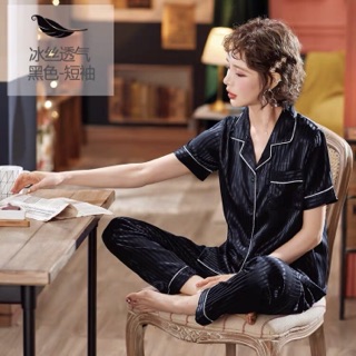 (Order) Bộ đồ ngủ lụa Unisex hãng NANJIREN