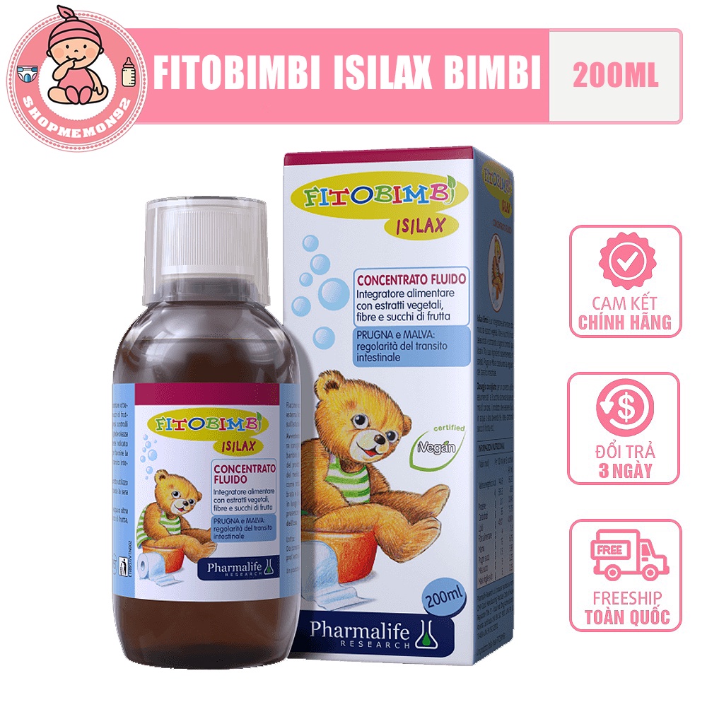 Fitobimbi Isilax Bimbi - Giảm táo bón cho trẻ, nhập khẩu từ Ý (Chai 200ml)