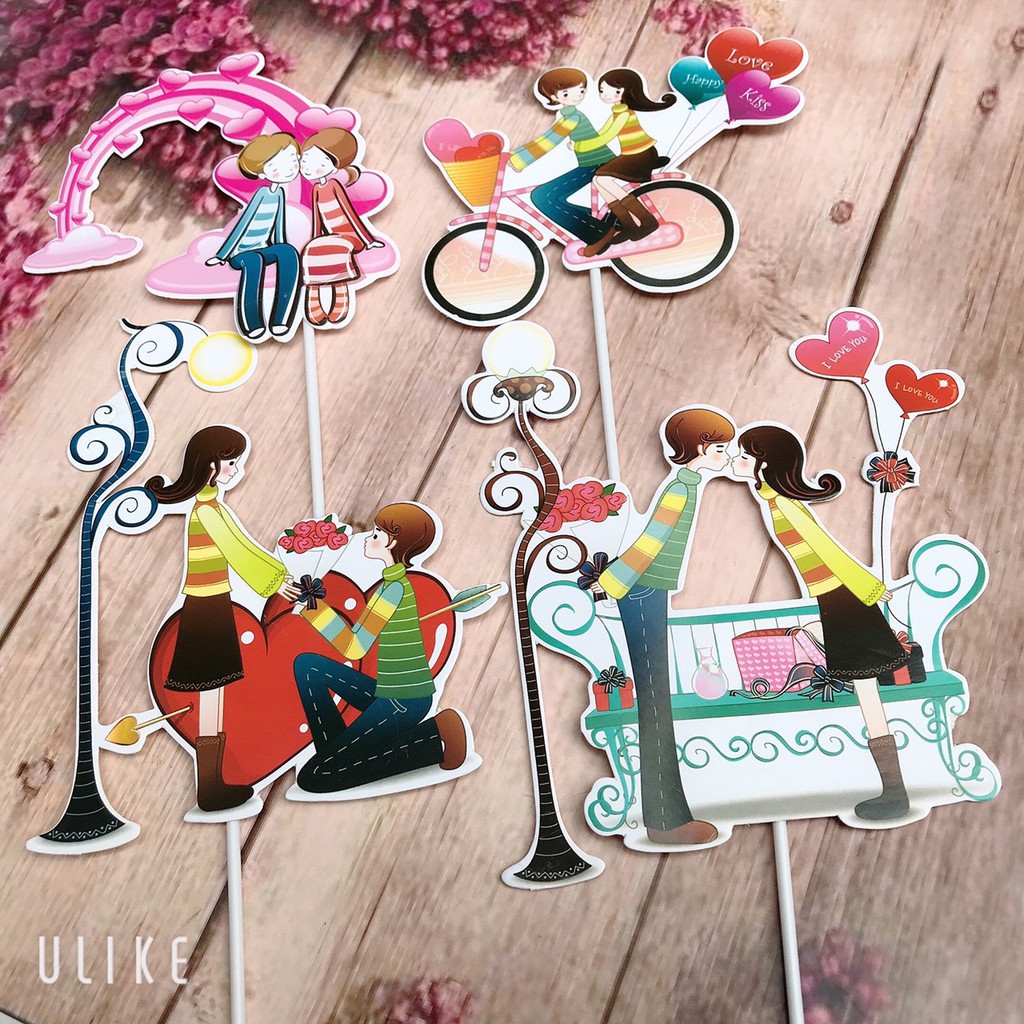 [SIÊU RẺ❤️] – Que cầu vồng ngũ sắc - Trang trí bánh sinh nhật bánh kem