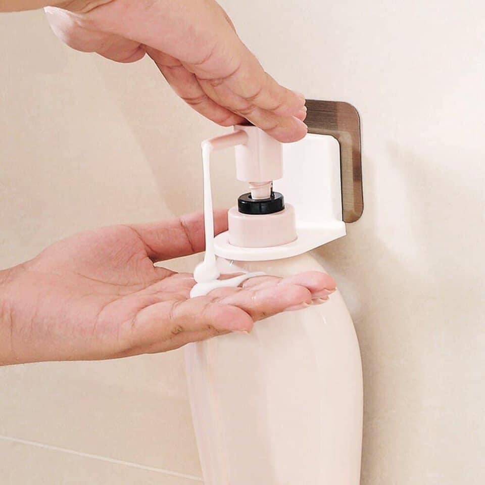 Combo 05 móc treo dầu gội sữa tắm  móc treo cổ chai nước rửa tay có miếng dán tường chịu lực