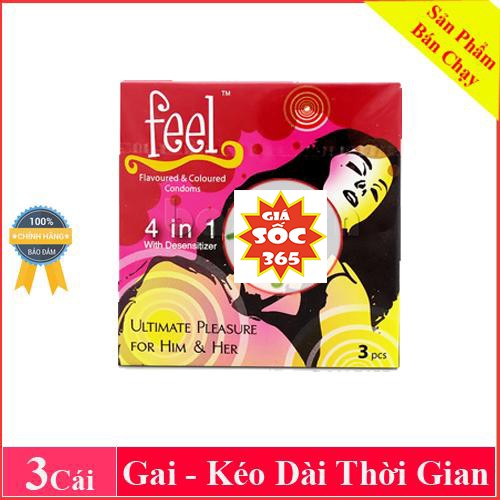 Bao cao su feel gân gai kéo dài thời gian quan hệ 3 cái