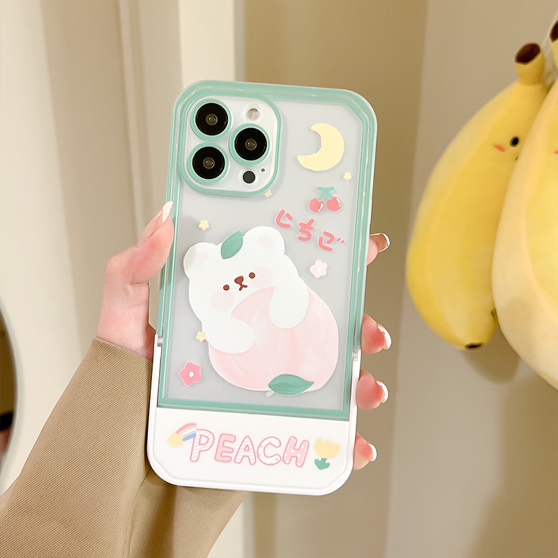 Ốp Điện Thoại Silicon tpu Có Giá Đỡ Ẩn Cho  iphone13Promax 12Pro 11 7 8