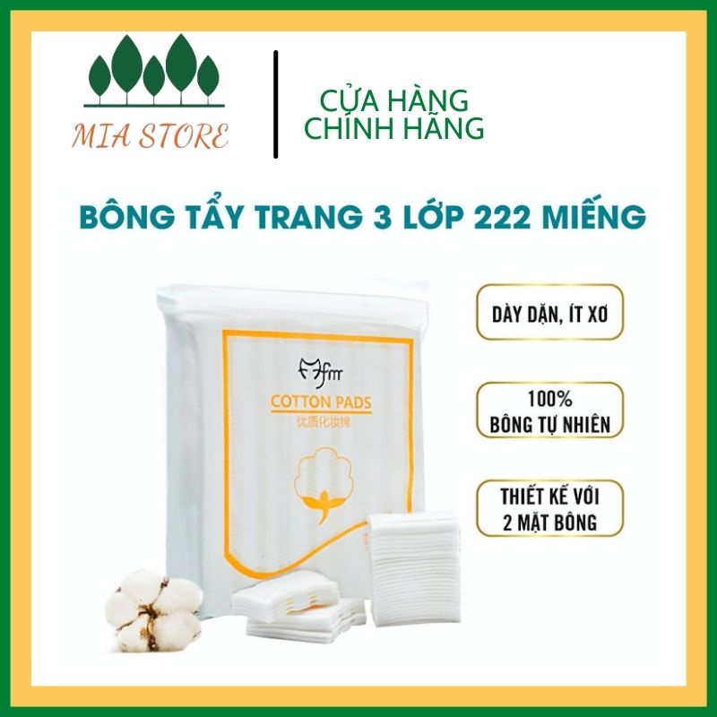 Bông Tẩy Trang Cotton Pads 3 Lớp Túi 222 Miếng – Hàng Nội Địa Trung