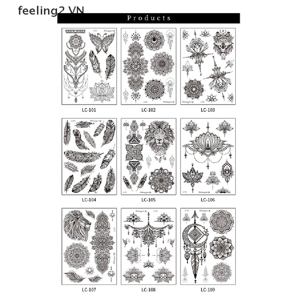 Hình Xăm Dán Chống Thấm Nước Họa Tiết Mandala Độc Đáo