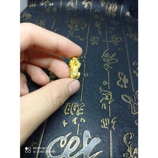Nghê chiêu tài lộc mix vòng (Xi mạ vàng)