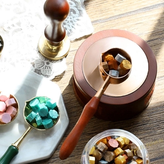 Lò nung sáp làm con dấu kèm muỗng nung cán gỗ