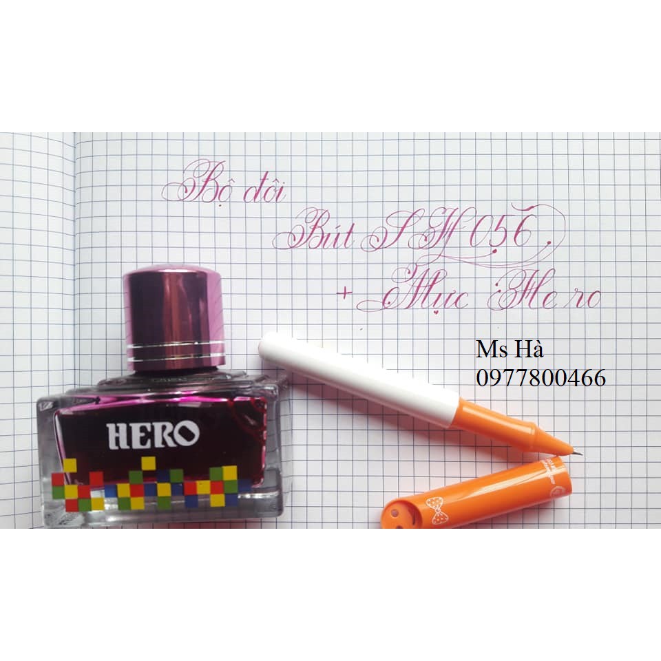 Mực Hero 40ml - màu hồng tím