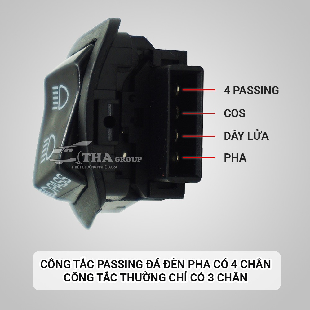 Công Tắc Passing Nhấp Nháy Đèn Pha Lắp Xe Honda Đời Mới.