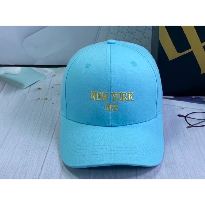 Nón kết nam nữ, mũ lưỡi chai kaki thêu chữ newyork, paris thời trang trẻ trung, năng động