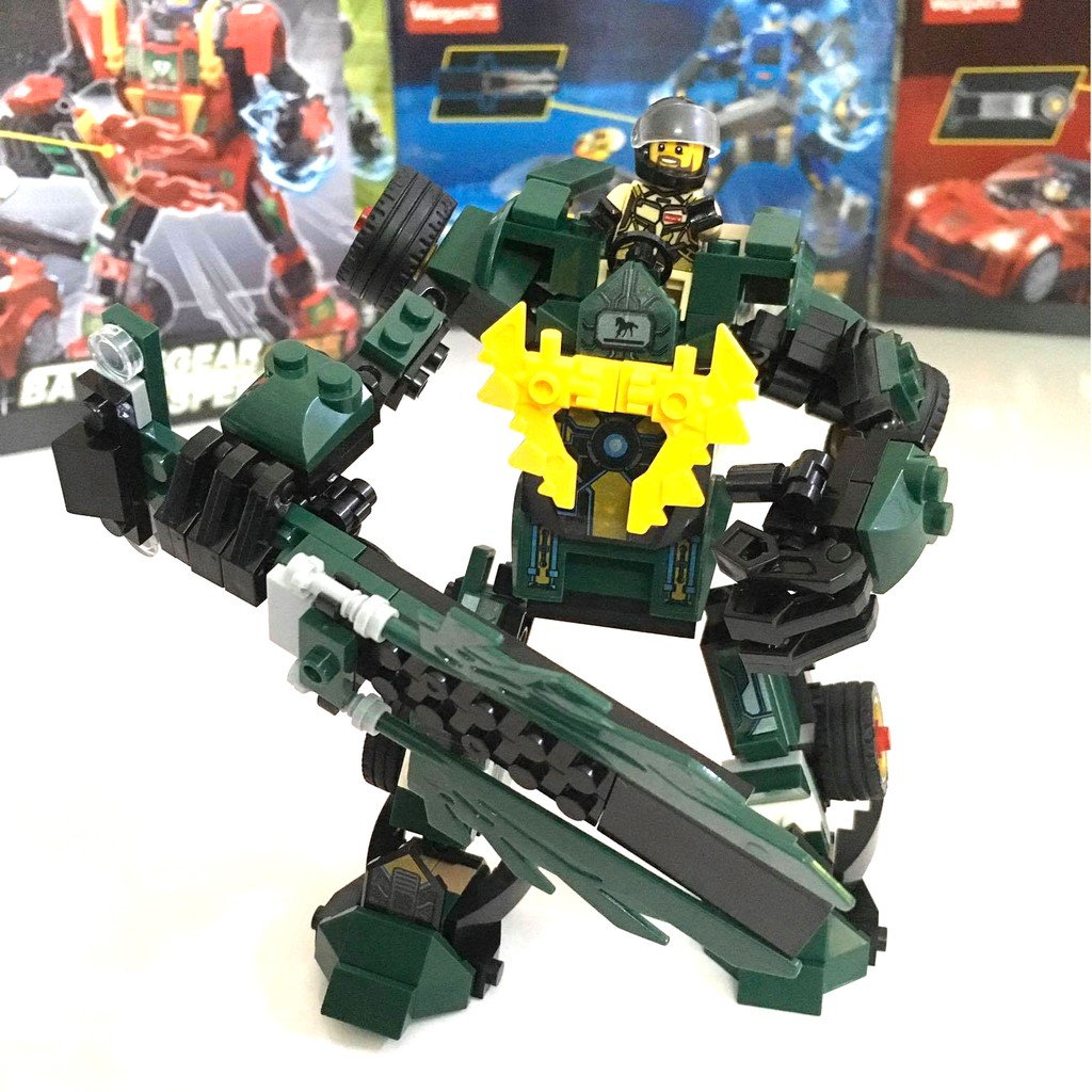 Đồ Chơi Lắp Ráp Kiểu LEGO Robot Xe Đua Transformer 2in1 Với 250 Mảnh Ghép