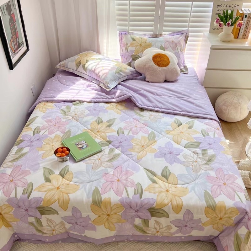 Set Chăn Ga Gối Cotton Living Chăn Chần Bông - Nhiều Hoạ Tiết (shinbedding)
