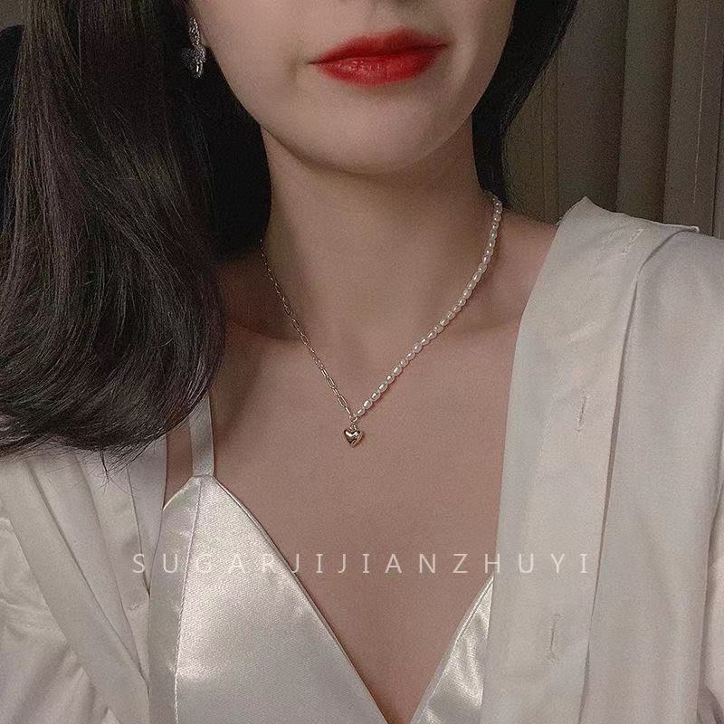 Dây Chuyền Ngọc Trai Không Đối Xứng Phong Cách Mới