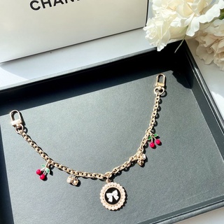 Phụ kiện dây xích trang trí túi xách / móc khóa hình quả cherry nhỏ diy