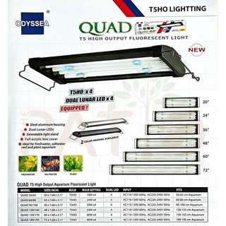 ĐÈN MÁNG ODYSSEA 4 BÓNG CHO BỂ CÁ ( 50-100cm) - ĐÈN ODY T5