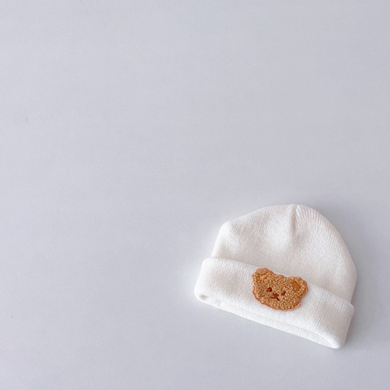 Mũ Len Beanie Mềm Mại Hình Gấu Đáng Yêu Cho Bé